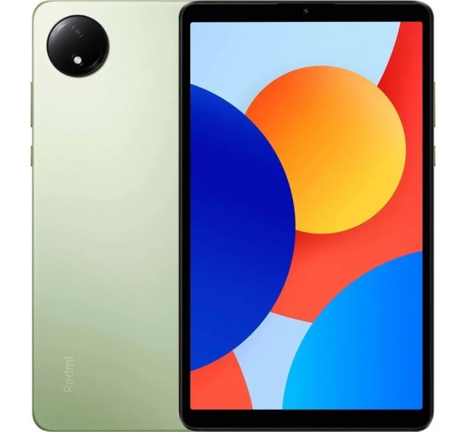 Xiaomi_ Планшет Xiaomi Redmi Pad SE 8.7 6/128GB Mint Green (VHU5025EU); 8.7" (1340x800) IPS / MediaTek Helio G85 / ОЗУ 6 ГБ / 128 ГБ встроенная + microSD до 2 ТБ / камера 8 Мп + 5 Мп / Wi-Fi, Bluetooth / GPS, A-GPS / ОС Android 14.0 / 211.58x125.48x8