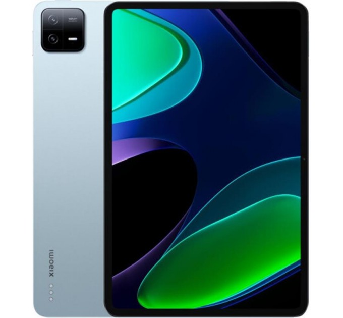 Xiaomi_ Планшет Xiaomi Pad 6 6/128GB Blue EU_; 11" (2880x1800) IPS / Qualcomm Snapdragon 870 / ОЗУ 6 ГБ / 128 ГБ встроенная / камера 13 Мп + 8 Мп / Wi-Fi, Bluetooth / ОС Android 13.0 / 254 x 165.2 x 6.5 мм, 490 г / 8840 мАч / голубой