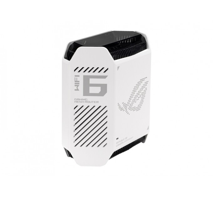 ASUS Wi-Fi Mesh система Asus ROG Rapture GT6 1pk White (90IG07F0-MU9A30) (WiFi6, AX10000, Broadcom, 1x2.5GE WAN, 3xGE LAN, 1xUSB 3.2, AiMesh, антенны: 9)