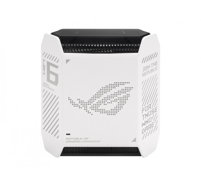 ASUS Wi-Fi Mesh система Asus ROG Rapture GT6 1pk White (90IG07F0-MU9A30) (WiFi6, AX10000, Broadcom, 1x2.5GE WAN, 3xGE LAN, 1xUSB 3.2, AiMesh, антенны: 9)