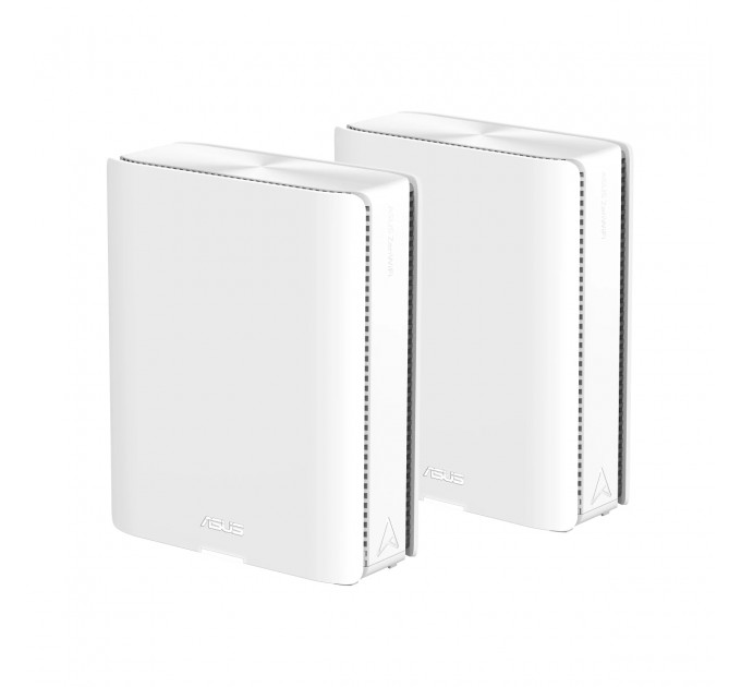 ASUS Wi-Fi Mesh система Asus ZenWiFi BQ16 2pk White (90IG08K0-MO3N2V) (WiFi7, BE25000, Quad-band, Broadcom, 1x10GE WAN/LAN, 1x10GE LAN, 1xGE WAN/LAN, 2xGE LAN, 1xUSB 3.0, AiMesh, антенны: 12)