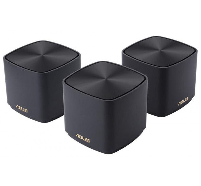 ASUS Wi-Fi Mesh система Asus ZenWiFi XD4 Plus 3pk Black (90IG07M0-MO3C50) (WiFi6, AX1800, 1xGE WAN/LAN, 1xGE LAN, AiMesh, антенны: 2)