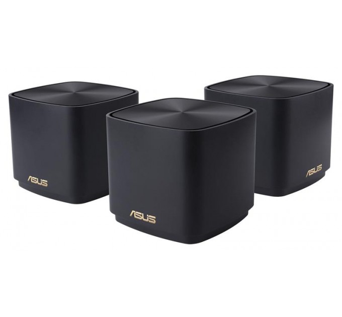 ASUS Wi-Fi Mesh система Asus ZenWiFi XD4 Plus 3pk Black (90IG07M0-MO3C50) (WiFi6, AX1800, 1xGE WAN/LAN, 1xGE LAN, AiMesh, антенны: 2)