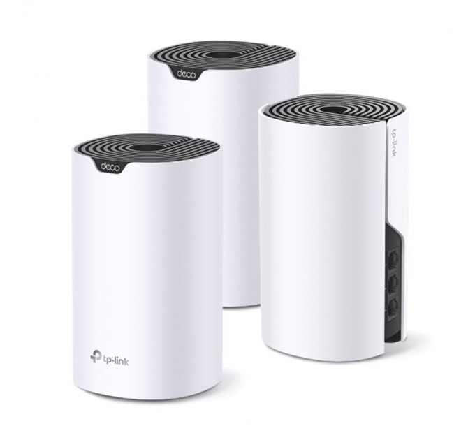 TP-Link Комплект из трех Mesh Wi-Fi маршрутизаторов TP-Link Deco S7(3-pack) (AC1900, 3xGE LAN, MU-MIMO, 3-pack)