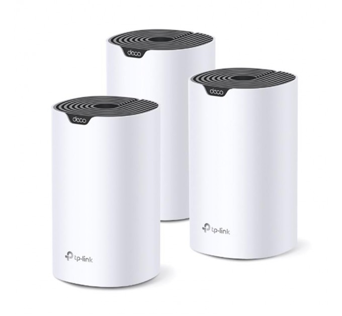 TP-Link Комплект из трех Mesh Wi-Fi маршрутизаторов TP-Link Deco S7(3-pack) (AC1900, 3xGE LAN, MU-MIMO, 3-pack)