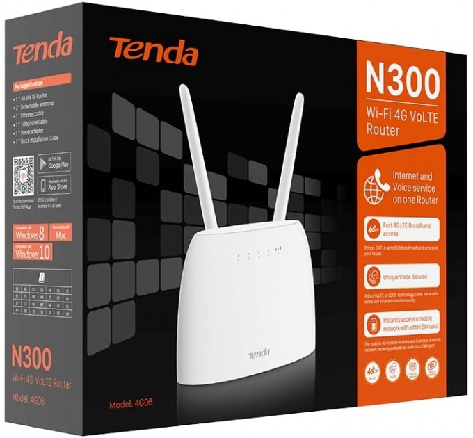 Tenda Бездротовий маршрутизатор Tenda 4G06