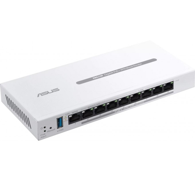 ASUS Маршрутизатор Asus ExpertWiFi EBG19P (90IG08C0-MO3B00) (1xGE WAN, 2xGE WAN/LAN PoE+, 6xGE LAN PoE+, Broadcom, 1xUSB 3.2, max PoE 110W, контроллер AiMesh, BT)