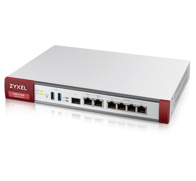 ZyXel Межсетевой экран ZYXEL ZyWALL USG FLEX 200 (USGFLEX200-EU0101F) (2xGE WAN, 4xGE LAN/DMZ, 2xUSB3.0, 1xSFP, AP Controller (8/40))