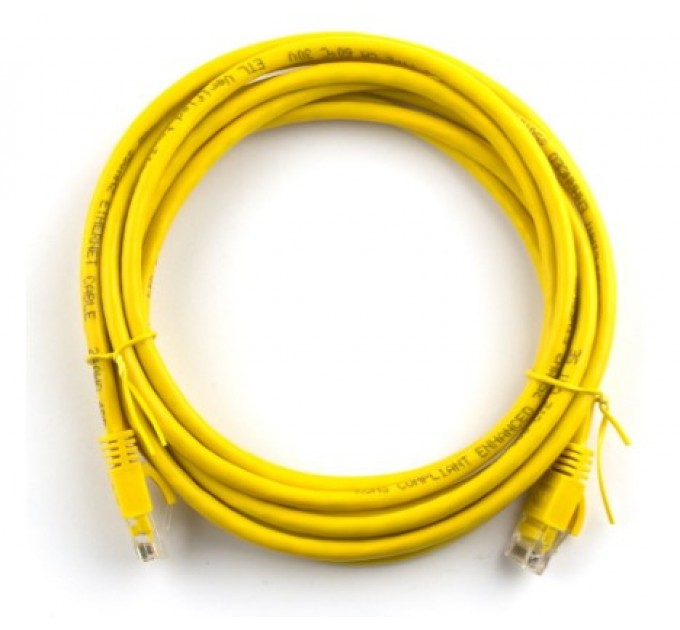 Ritar Патч-корд литой Ritar PCR-CU/5Yw/02932 UTP, RJ45, Cat.5e, 5m, желтый