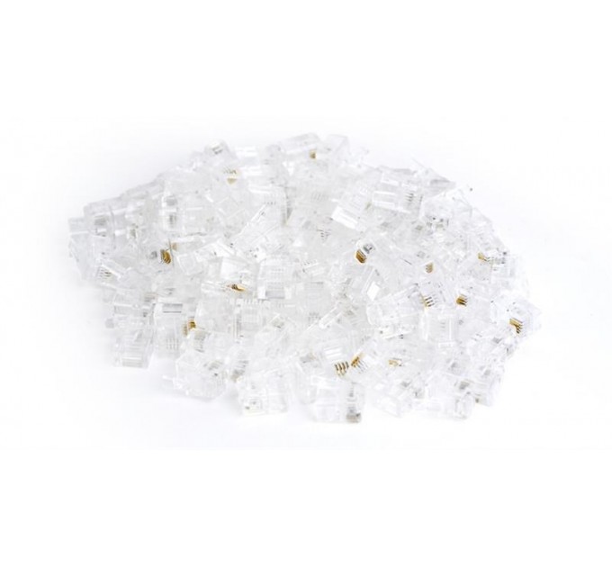 Cablexpert Коннектор RJ11/RJ14 Cablexpert (MP-6P4C/100) 100 шт/уп