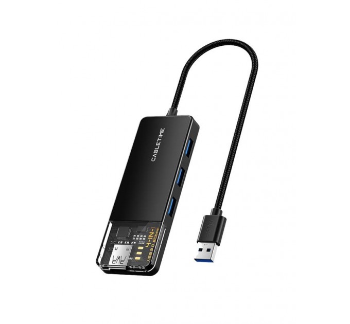 Cabletime Концентратор Cabletime USB Type C - 4 Port USB 3.0, 0.15 m (CB02B)