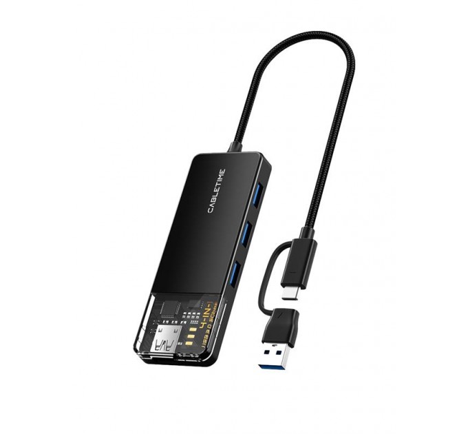 Cabletime Концентратор Cabletime USB Type C - 4 Port USB 3.0, 0.15 m (CB03B)