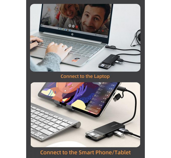 Cabletime Концентратор Cabletime USB Type C - 4 Port USB 3.0, 0.15 m (CB03B)