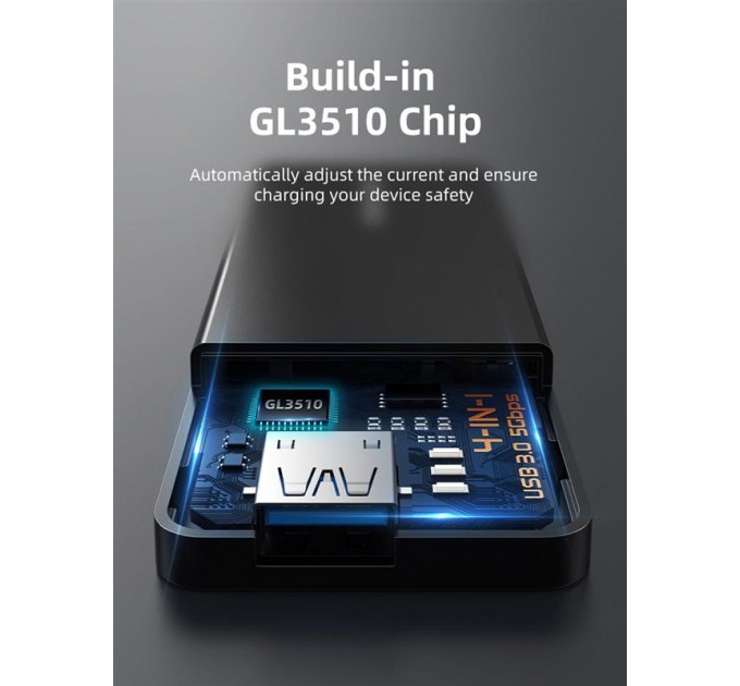 Cabletime Концентратор Cabletime USB Type C - 4 Port USB 3.0, 0.15 m (CB03B)