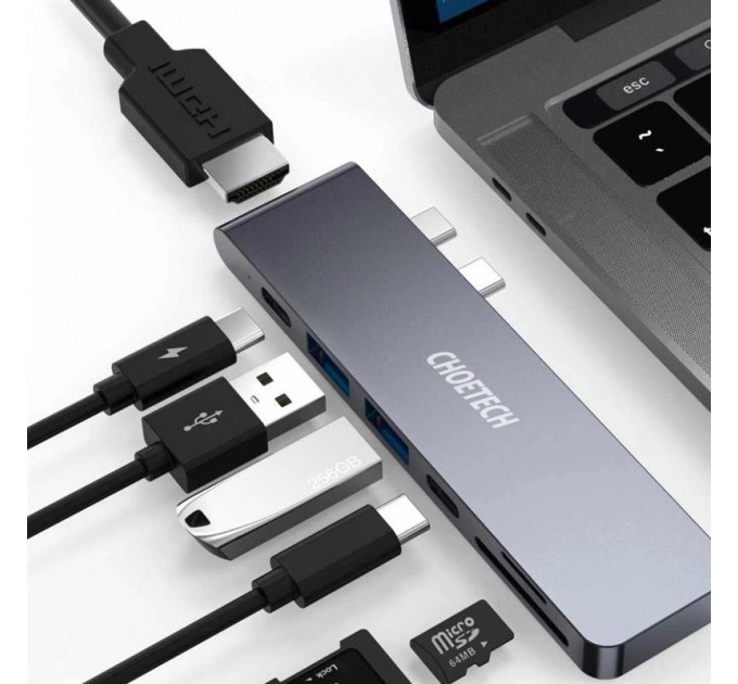 Choetech Концентратор Choetech HUB-M14 7 in 1 USB-C Multiport Adapter
