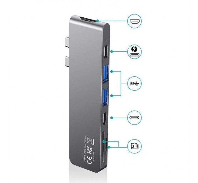Choetech Концентратор Choetech HUB-M14 7 in 1 USB-C Multiport Adapter