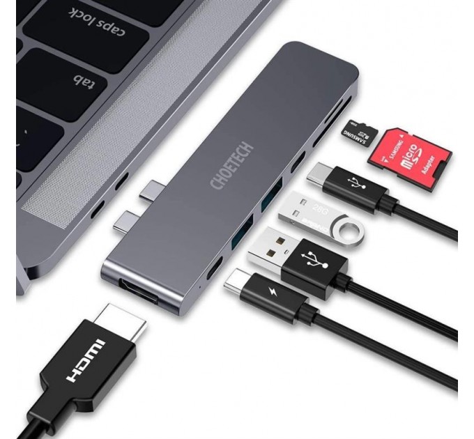 Choetech Концентратор Choetech HUB-M14 7 in 1 USB-C Multiport Adapter