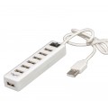 Frime Концентратор USB 2.0 Frime 7хUSB2.0 White (FH-20041)