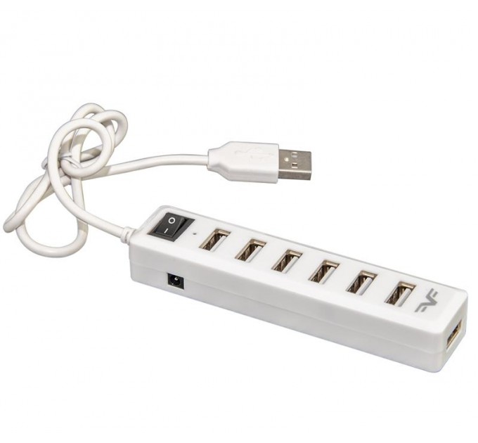 Frime Концентратор USB 2.0 Frime 7хUSB2.0 White (FH-20041)