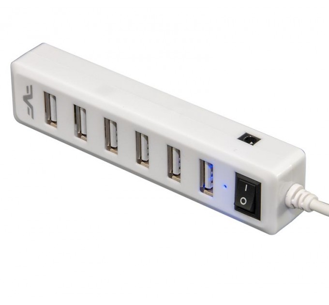 Frime Концентратор USB 2.0 Frime 7хUSB2.0 White (FH-20041)