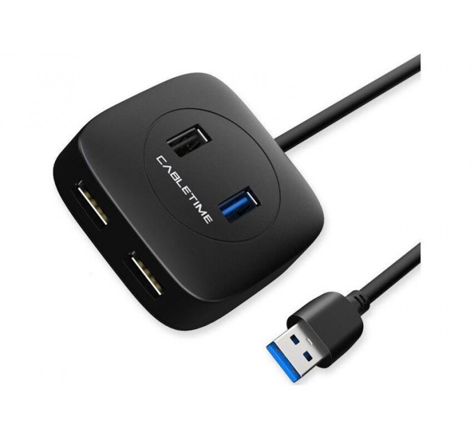 Cabletime Концентратор USB Cabletime 4-Ports, USB3.0 + USB2.0 + Micro B с питанием (CB43B)