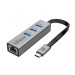 Promate Концентратор USB Promate GigaHub USB-C Grey (gigahub-c.grey)