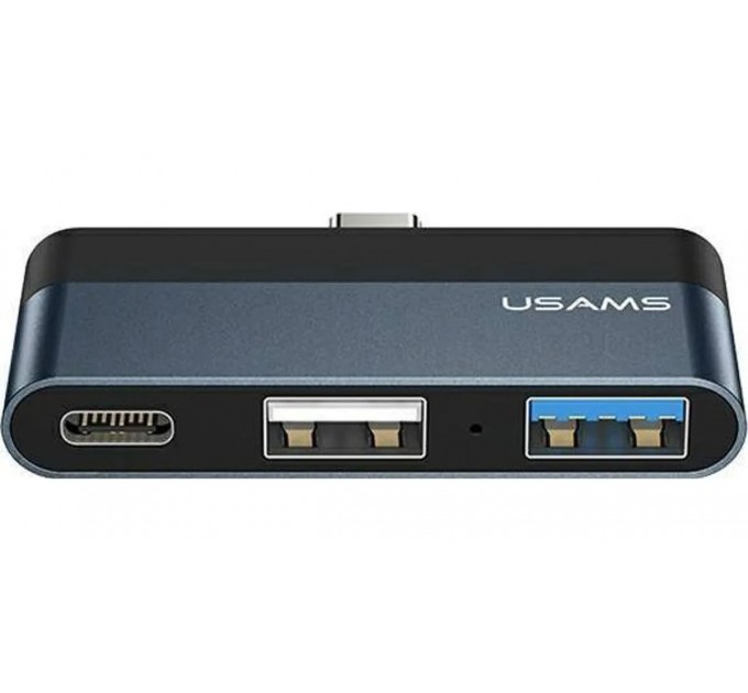Usams Концентратор USB Type-C Usams US-SJ490 Mini HUB Black (SJ490HUB01)