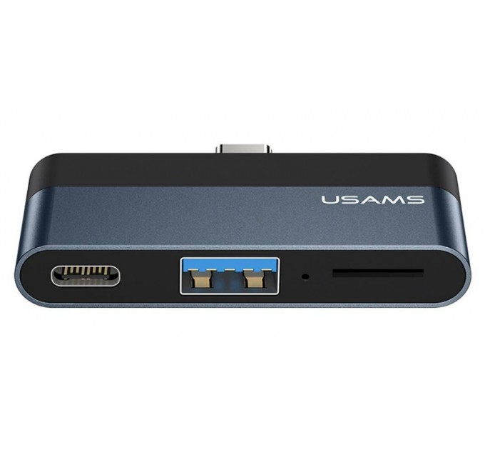Usams Концентратор USB Type-C Usams US-SJ491 Mini HUB Black (SJ491HUB01)