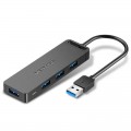 Vention Концентратор Vention 4-Port с micro USB питанием 0.15M Black (CHLBB)