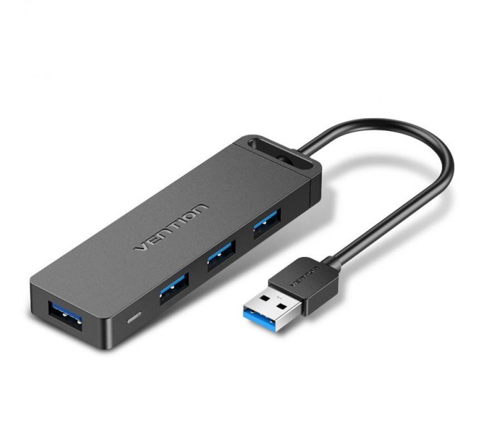 Vention Концентратор Vention 4-Port с micro USB питанием 0.15M Black (CHLBB)