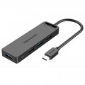Vention Концентратор Vention 4-Port с micro USB питанием 0.15M Black (TGKBB)