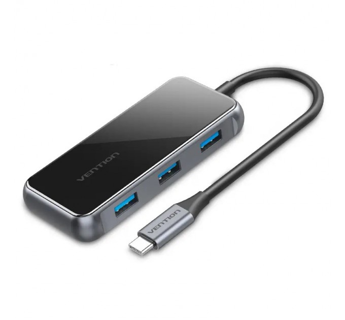 Vention Концентратор Vention 5 в 1 Type-C-HDMI-USB-PD 3USB 3.0 4K 60Hz 87W 0.15m Black (TFBHB)
