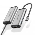 Vention Концентратор Vention USB-C 3-Port, RJ-45, PD, 0.15 m (TGDHB)