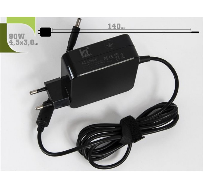 1StCharger Блок живлення 1StCharger для ноутбука Dell 19.5V 90W 4.62A 4.5х3.0мм Wall Mount (WM1ST19.5V90W4530D)