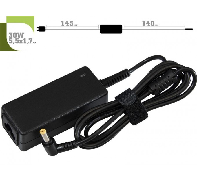 1StCharger Блок живлення 1StCharger для ноутбука Dell 19V 30W 1.58A 5.5х1.7мм + каб.живл. (AC1STDE30WC)