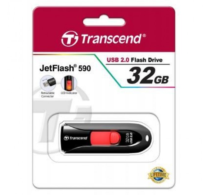 Transcend USB флеш накопичувач Transcend 32GB JetFlash 590 USB 2.0 (TS32GJF590K)