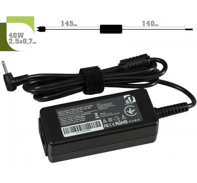 1StCharger Блок питания 1StCharger для ноутбука Samsung 12V 40W 3.33A 2.5х0.7мм + каб.пит. (AC1STSA40WB)