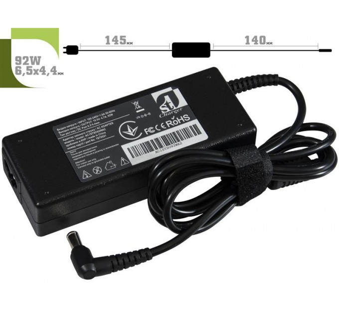 1StCharger Блок живлення 1StCharger для ноутбука Sony 19.5V 92W 4.7A 6.5х4.4мм + каб.живл. (AC1STSO92WA2)