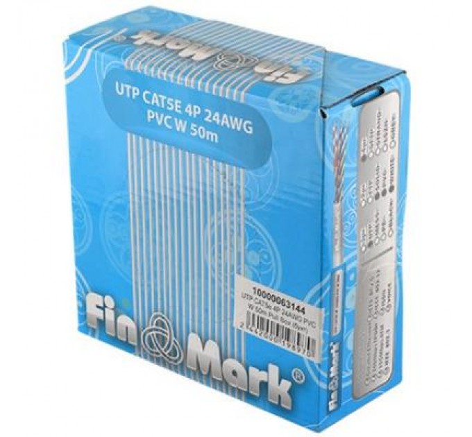 FinMark Кабель мережевий FinMark UTP 305м CAT5e 4P 24AWG PVC W Pull Box (049449)
