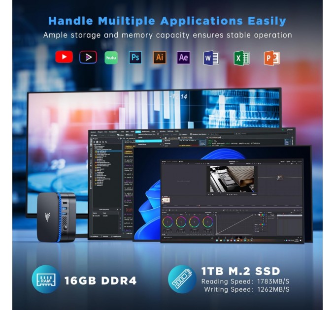 NiPoGi Неттоп NiPoGi AK1 Plus (794677124175)