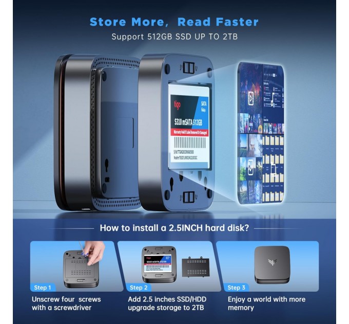 NiPoGi Неттоп NiPoGi AK1 Plus (794677124175)