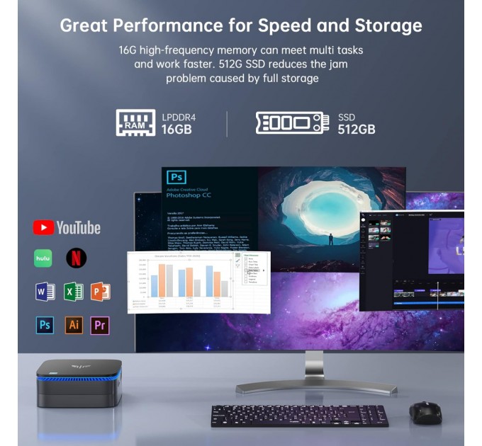 NiPoGi Неттоп NiPoGi AK1 Pro (665878535575)