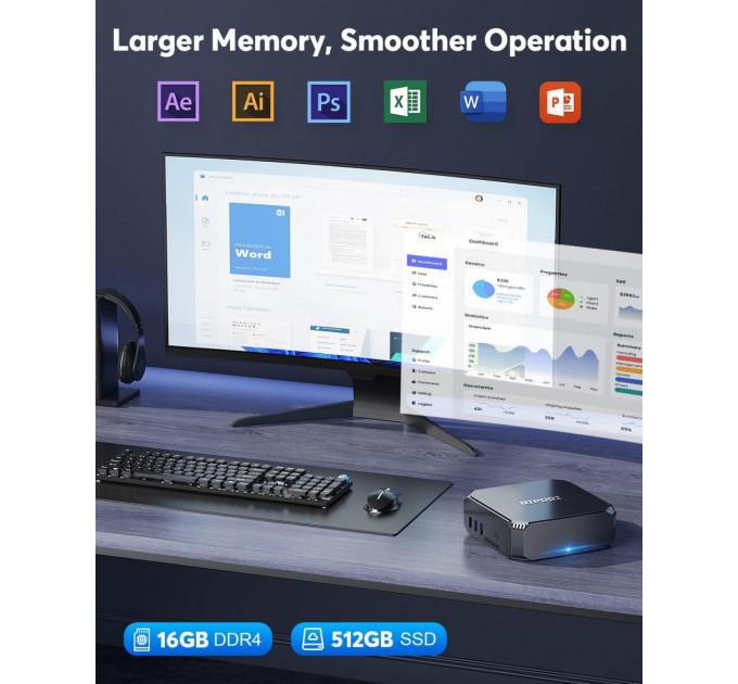 NiPoGi Неттоп NiPoGi AK2 Plus (794677123871)