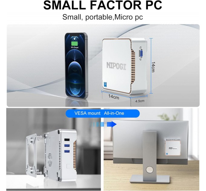 NiPoGi Неттоп NiPoGi GK3V (665878522049)