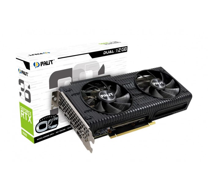 Palit Видеокарта GF RTX 3060 12GB GDDR6 Dual Palit (NE63060019K9-190AD) (LHR)