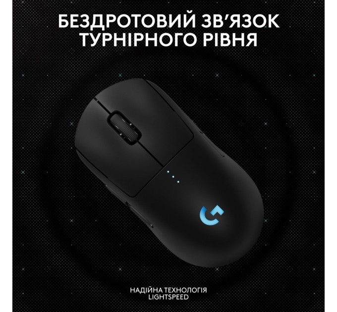Logitech Мышь беспроводная Logitech G Pro 2 Lightspeed Black (910-007295)