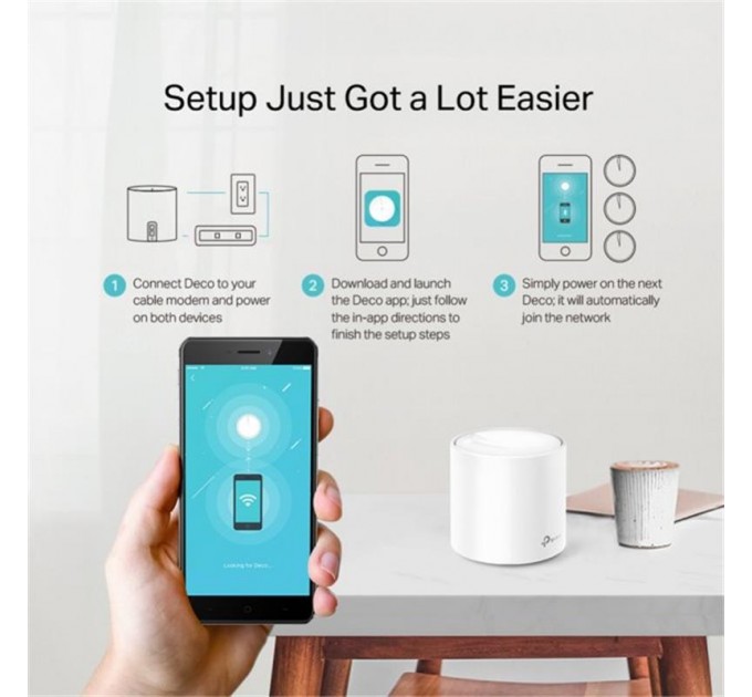 TP-Link WiFi Mesh система TP-Link Deco X20(3-pack) (AX1800 1xGE LAN 1xGE WAN MU-MIMO OFDMA MESH)