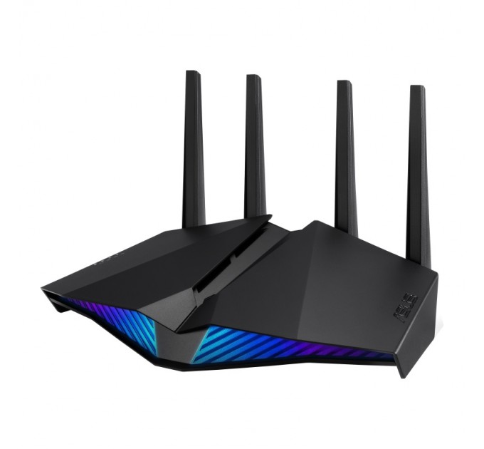 ASUS Беспроводной маршрутизатор Asus RT-AX82U V2 (90IG07W0-MO3B10) (AX5400, Wi-Fi 6, 1xGE WAN, 4xGE LAN, 1xUSB 3.2, MU-MIMO, OFDMA, AiMesh, AURA RGB, 4 внешние антенны)