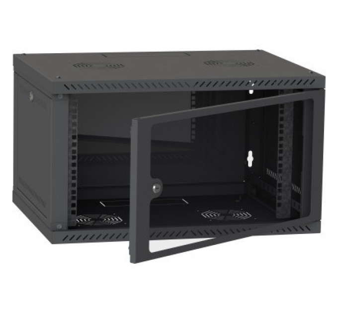 Ipcom Шафа настінна Ipcom 6U, 600*350, RAL9005 (СН-6U-060х035-ДС-9005)