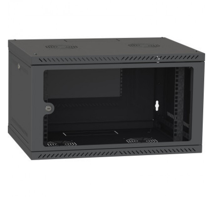 Ipcom Шафа настінна Ipcom 6U, 600*350, RAL9005 (СН-6U-060х035-ДС-9005)